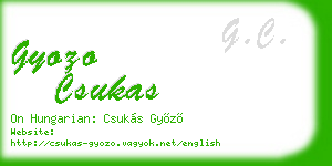 gyozo csukas business card