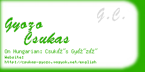 gyozo csukas business card